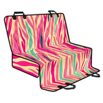 Pastel Zebra Pattern Print Pet Car Back Seat Cover