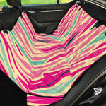 Pastel Zebra Pattern Print Pet Car Back Seat Cover