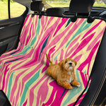 Pastel Zebra Pattern Print Pet Car Back Seat Cover