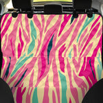 Pastel Zebra Pattern Print Pet Car Back Seat Cover