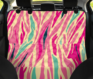 Pastel Zebra Pattern Print Pet Car Back Seat Cover