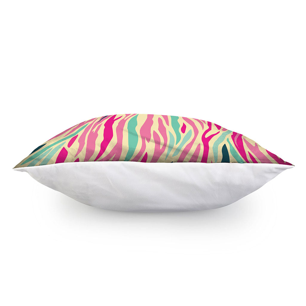 Pastel Zebra Pattern Print Pillow Cover