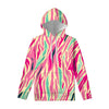 Pastel Zebra Pattern Print Pullover Hoodie