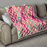 Pastel Zebra Pattern Print Quilt