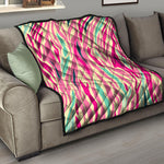 Pastel Zebra Pattern Print Quilt