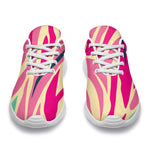 Pastel Zebra Pattern Print Sport Shoes GearFrost