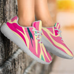 Pastel Zebra Pattern Print Sport Shoes GearFrost