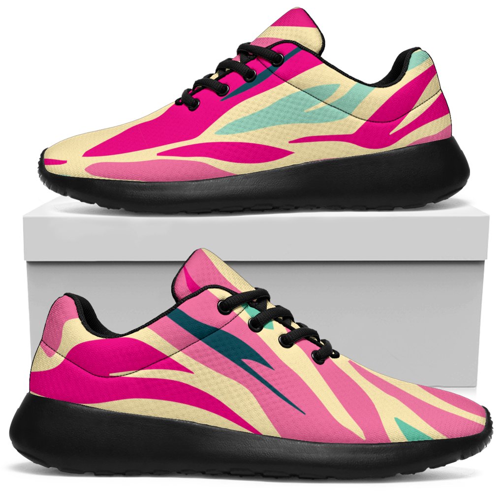 Pastel Zebra Pattern Print Sport Shoes GearFrost