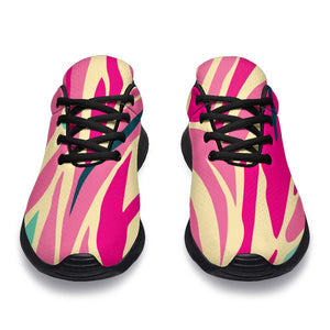 Pastel Zebra Pattern Print Sport Shoes GearFrost