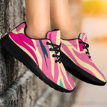 Pastel Zebra Pattern Print Sport Shoes GearFrost