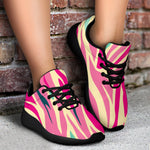 Pastel Zebra Pattern Print Sport Shoes GearFrost