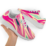 Pastel Zebra Pattern Print Sport Shoes GearFrost