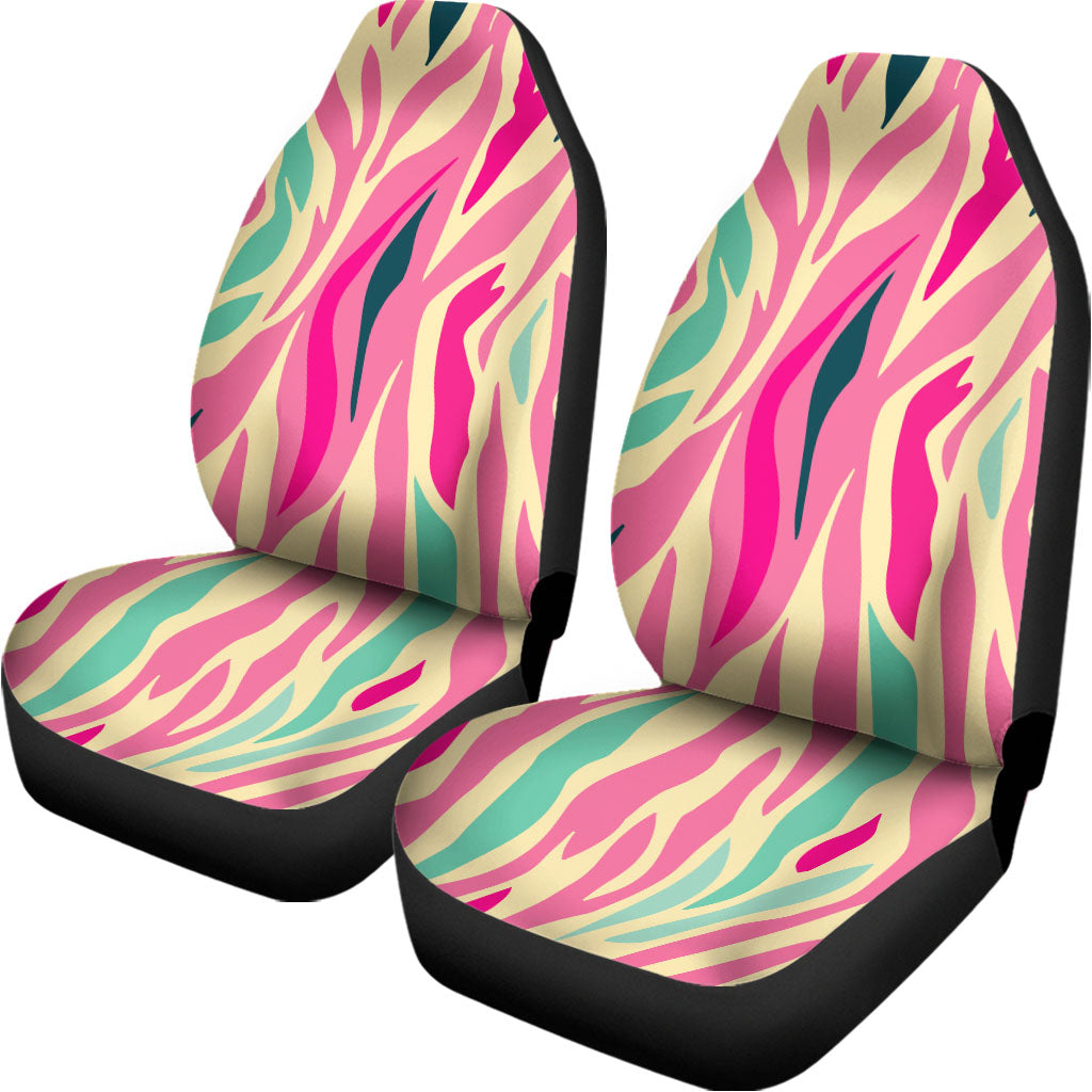 Pastel Zebra Pattern Print Universal Fit Car Seat Covers