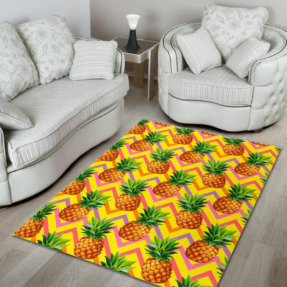 Pastel Zig Zag Pineapple Pattern Print Area Rug GearFrost