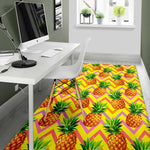 Pastel Zig Zag Pineapple Pattern Print Area Rug GearFrost