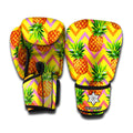 Pastel Zig Zag Pineapple Pattern Print Boxing Gloves