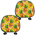 Pastel Zig Zag Pineapple Pattern Print Car Headrest Covers
