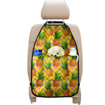 Pastel Zig Zag Pineapple Pattern Print Car Seat Organizers