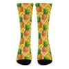 Pastel Zig Zag Pineapple Pattern Print Crew Socks