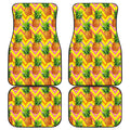 Pastel Zig Zag Pineapple Pattern Print Front and Back Car Floor Mats