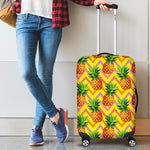 Pastel Zig Zag Pineapple Pattern Print Luggage Cover GearFrost