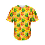 Pastel Zig Zag Pineapple Pattern Print Men's Baseball Jersey