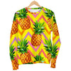 Pastel Zig Zag Pineapple Pattern Print Men's Crewneck Sweatshirt GearFrost