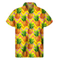 Pastel Zig Zag Pineapple Pattern Print Men's Short Sleeve Shirt