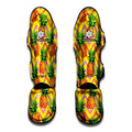 Pastel Zig Zag Pineapple Pattern Print Muay Thai Shin Guards