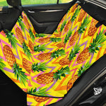 Pastel Zig Zag Pineapple Pattern Print Pet Car Back Seat Cover