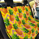 Pastel Zig Zag Pineapple Pattern Print Pet Car Back Seat Cover