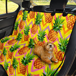 Pastel Zig Zag Pineapple Pattern Print Pet Car Back Seat Cover