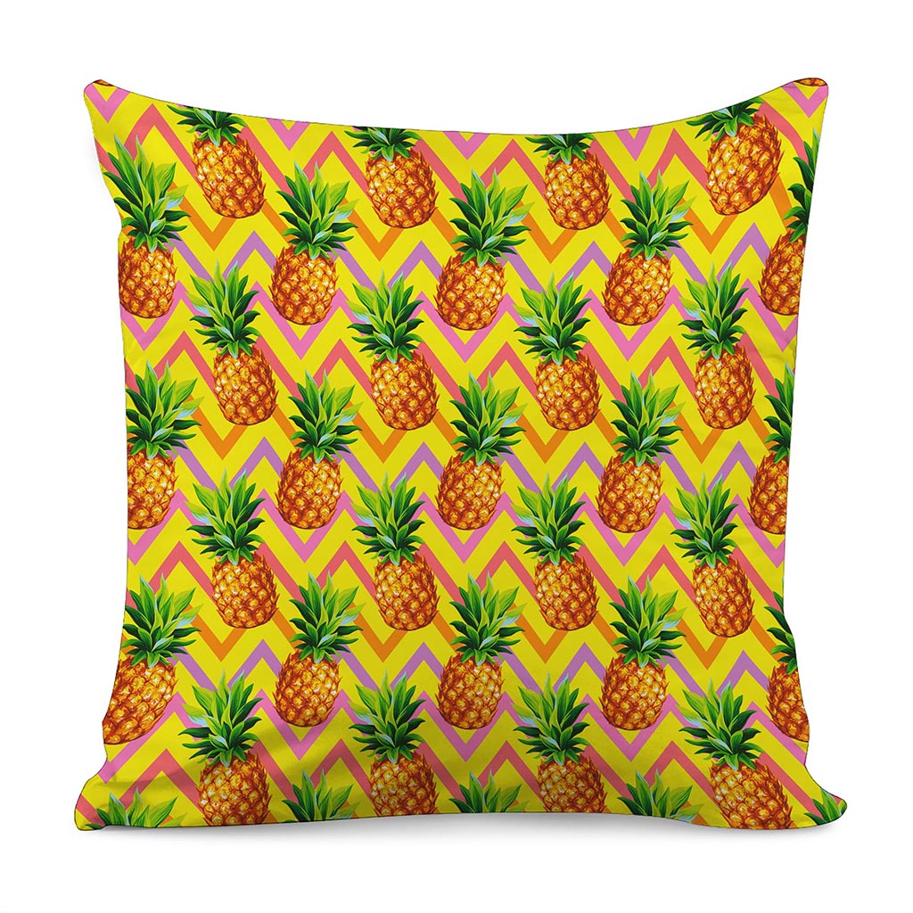 Pastel Zig Zag Pineapple Pattern Print Pillow Cover
