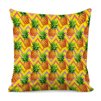 Pastel Zig Zag Pineapple Pattern Print Pillow Cover