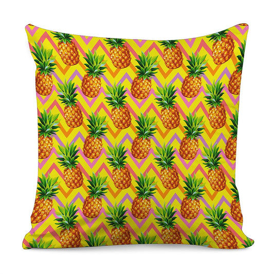 Pastel Zig Zag Pineapple Pattern Print Pillow Cover