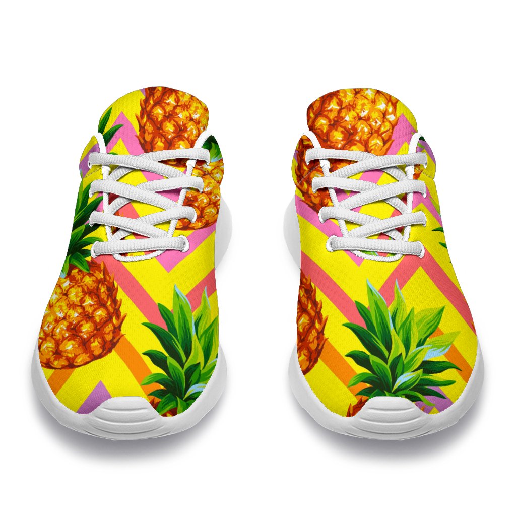 Pastel Zig Zag Pineapple Pattern Print Sport Shoes GearFrost