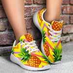 Pastel Zig Zag Pineapple Pattern Print Sport Shoes GearFrost