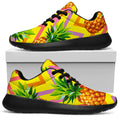 Pastel Zig Zag Pineapple Pattern Print Walking Shoes