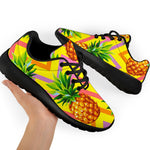 Pastel Zig Zag Pineapple Pattern Print Sport Shoes GearFrost