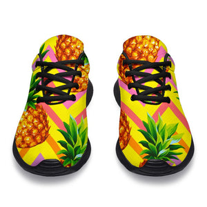 Pastel Zig Zag Pineapple Pattern Print Sport Shoes GearFrost