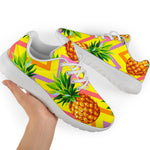 Pastel Zig Zag Pineapple Pattern Print Sport Shoes GearFrost