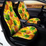 Pastel Zig Zag Pineapple Pattern Print Universal Fit Car Seat Covers