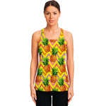 Pastel Zig Zag Pineapple Pattern Print Women's Racerback Tank Top