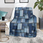 Patchwork Denim Jeans Pattern Print Blanket