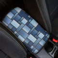 Patchwork Denim Jeans Pattern Print Car Center Console Cover