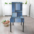 Patchwork Denim Jeans Pattern Print Dining Chair Slipcover