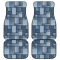 Patchwork Denim Jeans Pattern Print Front and Back Car Floor Mats