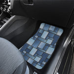 Patchwork Denim Jeans Pattern Print Front and Back Car Floor Mats