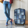 Patchwork Denim Jeans Pattern Print Luggage Cover