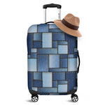 Patchwork Denim Jeans Pattern Print Luggage Cover